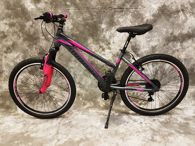 26 Zoll Aluminium Damen UND MÄDCHEN Mountainbike Mirage Gefedert mit 21-Gang Daumenklickkettenschaltung NEU 2666-ANTRA-PINK Bitte BEACHTEN AB 155 cm KÖPERGRÖSSE GEEIGNET !!!!!!!