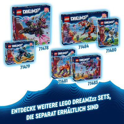 LEGO DREAMZzz 3-in-1 Mateo und Z-Blob der Ritter-Mech, Spielset zum Umbauen für Jungen und Mädchen ab 10 Jahren, Geschenk für Kinder, Fantasy-Set, Roboter in 3 Varianten, Abenteuer-Spielzeug 71485