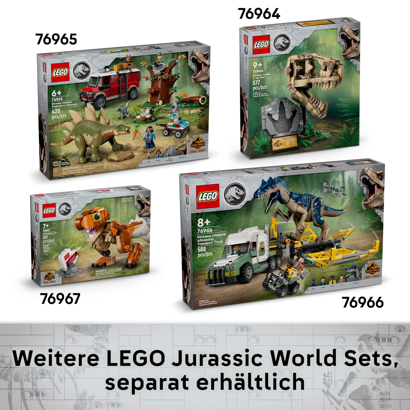 LEGO Jurassic World Dinosaurier-Fossilien: Triceratops-Schädel Modell, Dinosaurier Spielzeug für Jungen und Mädchen ab 9 Jahren, Geschenk für Kinder und Jurassic World Fans 76969
