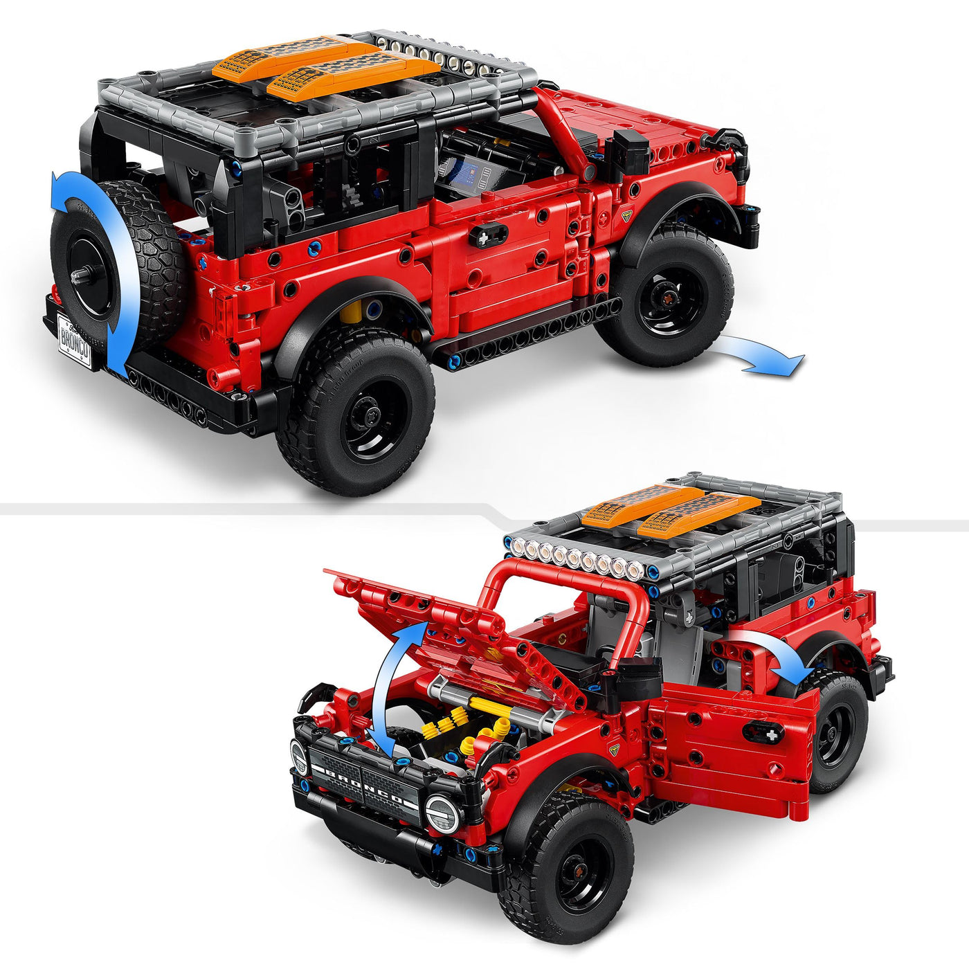LEGO Technic Ford Bronco SUV Offroad-Fahrzeug – Modellauto mit aufklappbaren Türen, V6-Motor, Federung und Lenkung – Sammelmodell und Geschenk für Jungen ab 9 Jahren – 42213