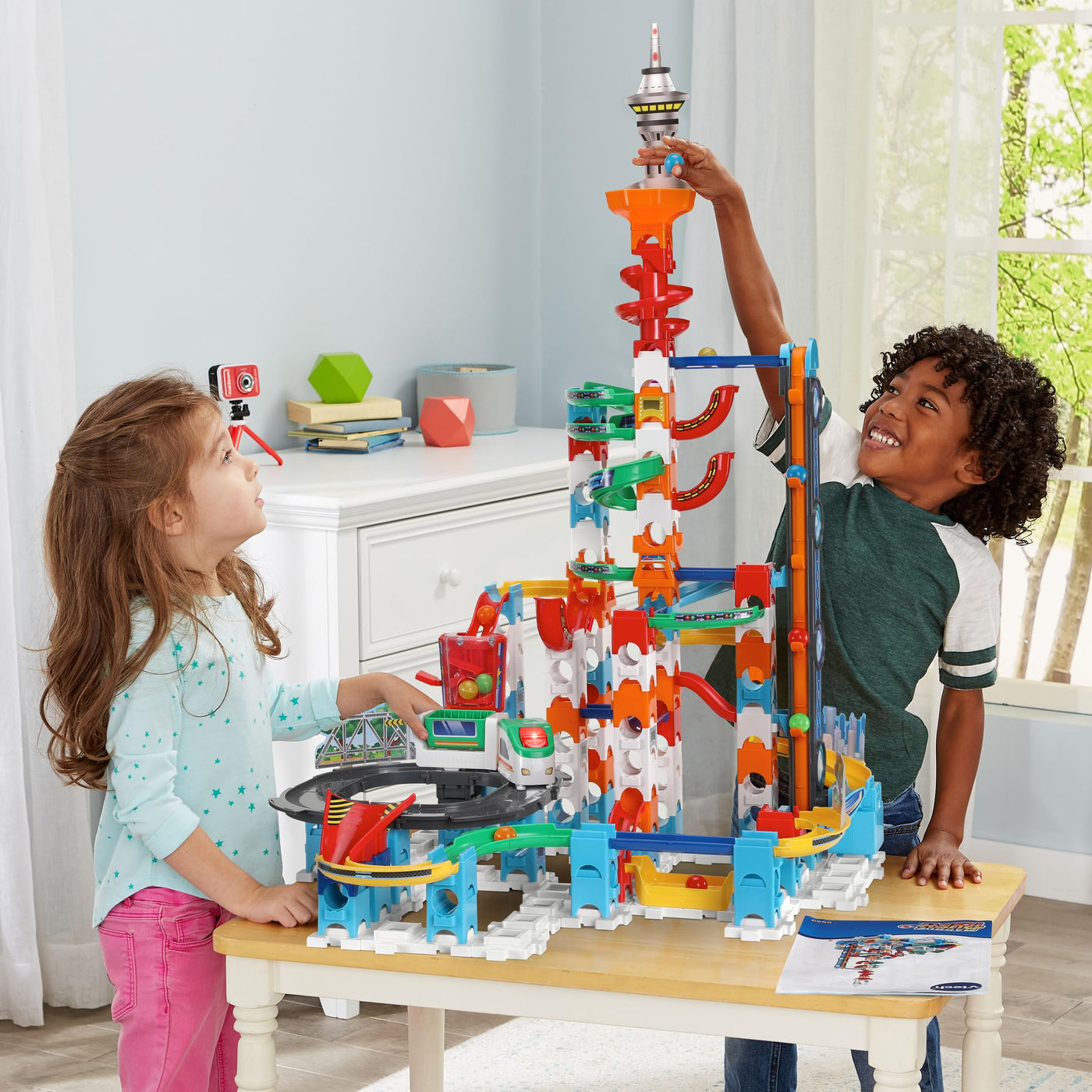 VTech Marble Rush – Super Sky Tower Set XL300 E – Interaktives Kugelbahn-Set – Für Kinder von 4-12 Jahren