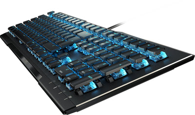 Roccat Vulcan 80 - Mechanical Gaming Keyboard, Blue LED Per-Key Lighting, Titan switches, Durable Design (Aluminum top Plate), Multimedia Keys
