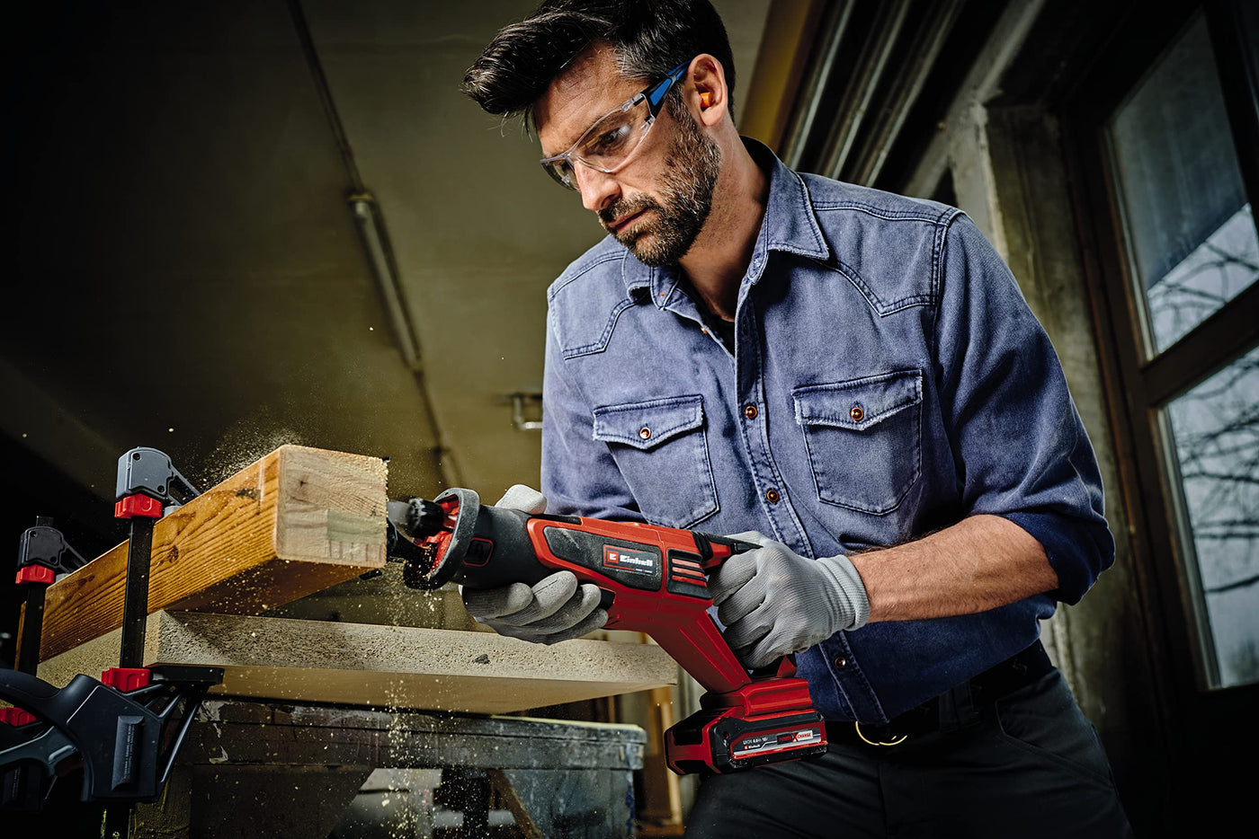 Einhell Professional Akku-Universalsäge TP-AP 18/28 Li BL-Solo Power X-Change (18 V, Brushless, 28 mm Hubhöhe, 2.500 min-1, 20 cm Schnitttiefe Holz, drehbarer Griff, ohne Akku)