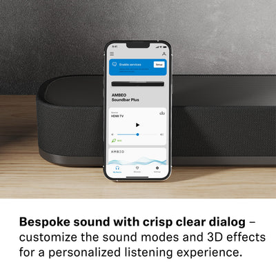 Sennheiser AMBEO Soundbar Plus für TV und Musik - EU-Stecker - 3D Surround Sound, virtuelles 7.1.4-Lautsprecher-Setup, eingebaute Dual Subwoofer und erweiterte Streaming-Anbindung