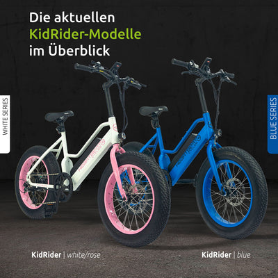 Highphoria Elektrofahrrad Kinder 20 Zoll, Fat Tire E-Bike für Kids, 25 km/h 100km E-Mountainbike Elektro Fahrrad mit 48V 250W Motor, 7-Gänge Pedelec (Blau/Blau)