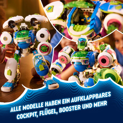 LEGO DREAMZzz 3-in-1 Mateo und Z-Blob der Ritter-Mech, Spielset zum Umbauen für Jungen und Mädchen ab 10 Jahren, Geschenk für Kinder, Fantasy-Set, Roboter in 3 Varianten, Abenteuer-Spielzeug 71485