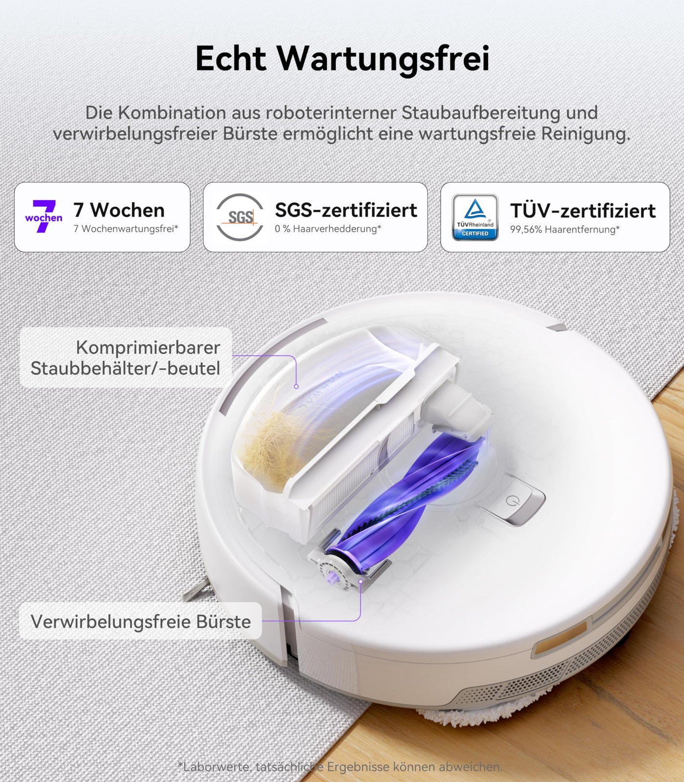 NARWAL Freo X Ultra Saugroboter mit Wischfunktion, Wischroboter Selbstreinigend mit 8.200 Pa Saugkraft, All-in-One-Station, Verwicklungsfrei, DirtSense, 3D-Strukturlicht, Staubaufbewahrung