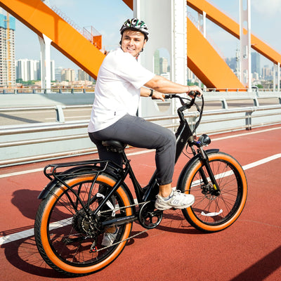 CEAYA Elektrofahrrad Aluminium 26 Zoll E Bike Herren Damen Pedelec 25km/h Fat Tire Ebike mit 48V20AH Akku,Gabelfederung,7-Gang Schaltung,Scheibenbremse,Reichweite bis 45-80KM