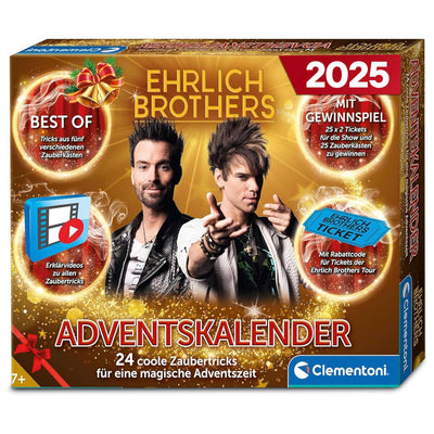 Ehrlich Brothers Adventskalender 2025 - Weihnachtskalender der Magie mit 24 Zaubertricks für Kinder ab 7 Jahren von Clementoni 59407