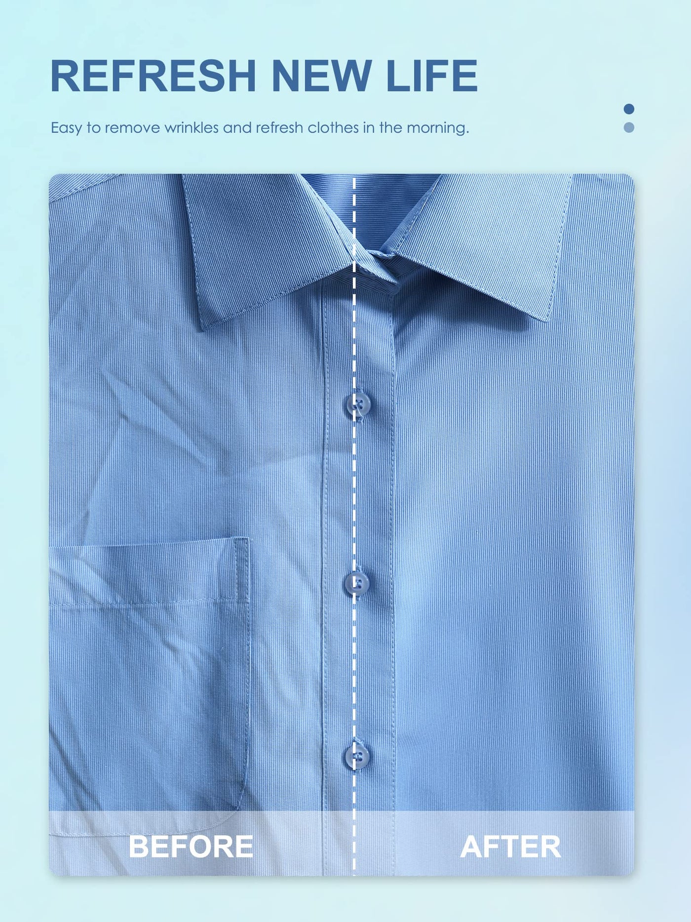 Reemix Tragbarer Dampfglätter, 1200W Kompakt und Faltbar Dampfglätter, 20g/min Dampf, 20S schnelles Aufheizen,Kein Bügelbrett erforderlich, Für Familie, Büro und Reisen, 220V (Blau)