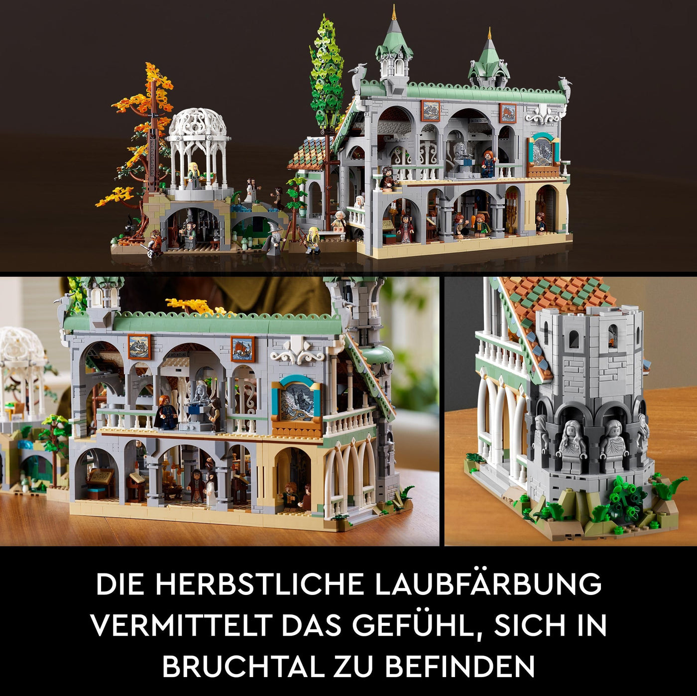 LEGO Icons Der Herr Der Ringe: Bruchtal - Modellbau für Erwachsene - Kreatives Spielzeug mit 15 Minifiguren mit Gandalf, Legolas, Aragorn & Frodo - Kontruktionsspielzeug zum Sammeln - 10316