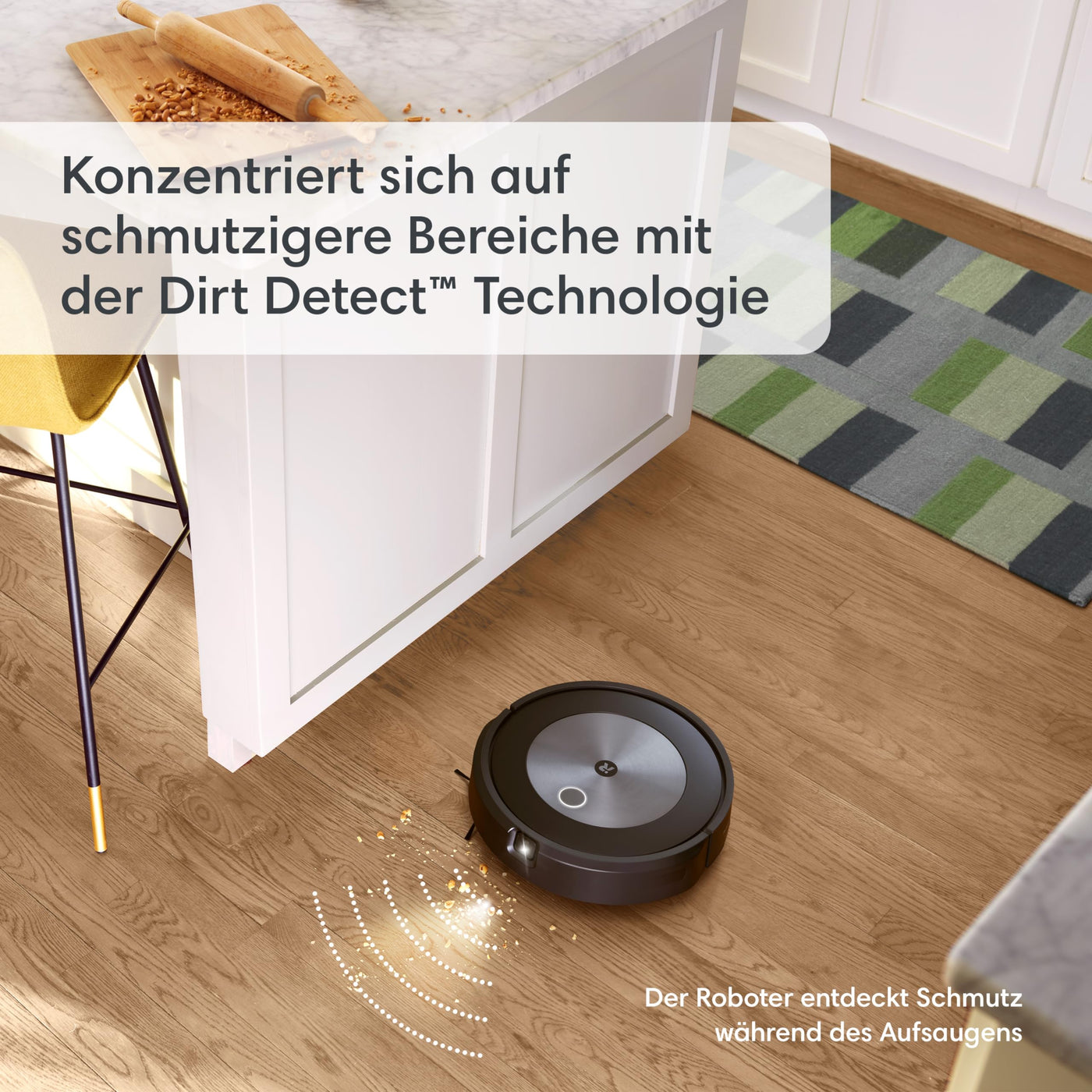iRobot Roomba Combo j5+ (j5576) Saug- und Wischroboter, autom. Absaugstation, Kartierung, PrecisionVision Navigation, 4-Stufen-Reinigung, Objekterkennung und -vermeidung, Sprachassistentenkompatibel
