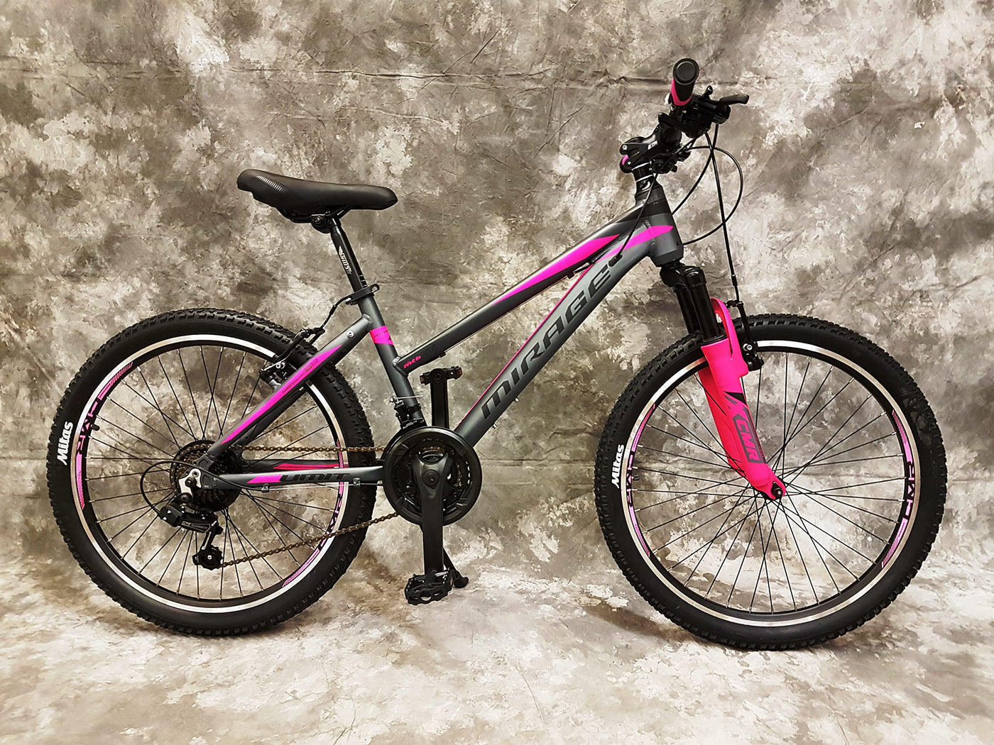 26 Zoll Aluminium Damen UND MÄDCHEN Mountainbike Mirage Gefedert mit 21-Gang Daumenklickkettenschaltung NEU 2666-ANTRA-PINK Bitte BEACHTEN AB 155 cm KÖPERGRÖSSE GEEIGNET !!!!!!!