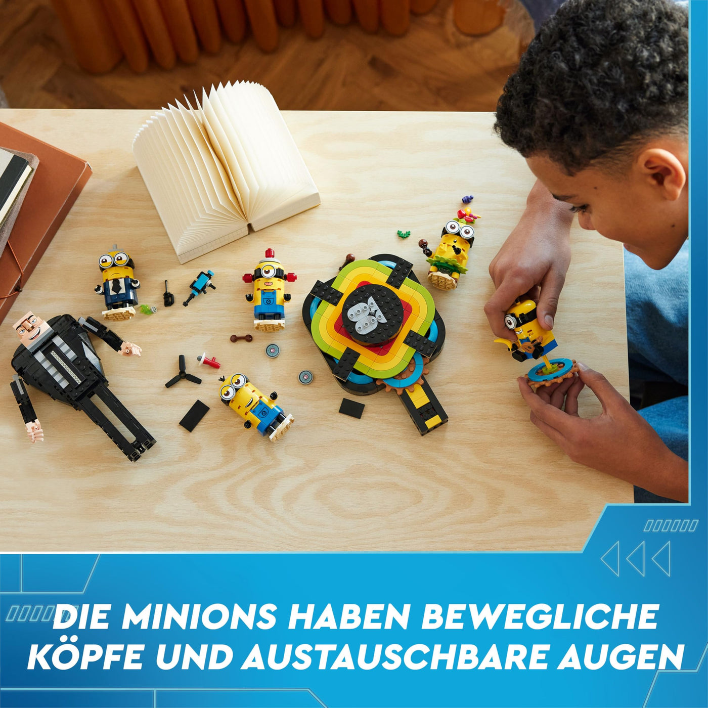 LEGO Ich – Einfach unverbesserlich 4 Gru und die Minions Steinen, tanzende Spielzeug-Filmfiguren zum Bauen, Spielen und Ausstellen, Geschenk für Jungen und Mädchen 75582