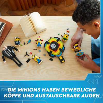 LEGO Ich – Einfach unverbesserlich 4 Gru und die Minions Steinen, tanzende Spielzeug-Filmfiguren zum Bauen, Spielen und Ausstellen, Geschenk für Jungen und Mädchen 75582