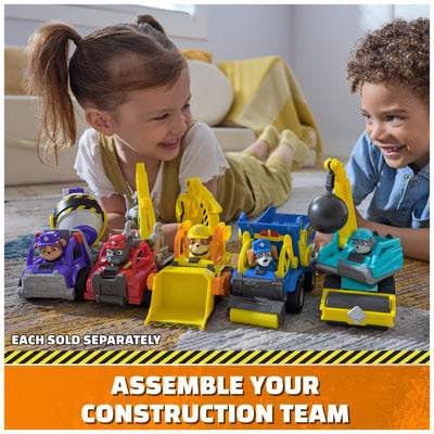 Rubble & Crew - Abrissbirnen-Baufahrzeug mit Motor-Figur (Basis Fahrzeug), Spielzeug für Kinder ab 3 Jahren