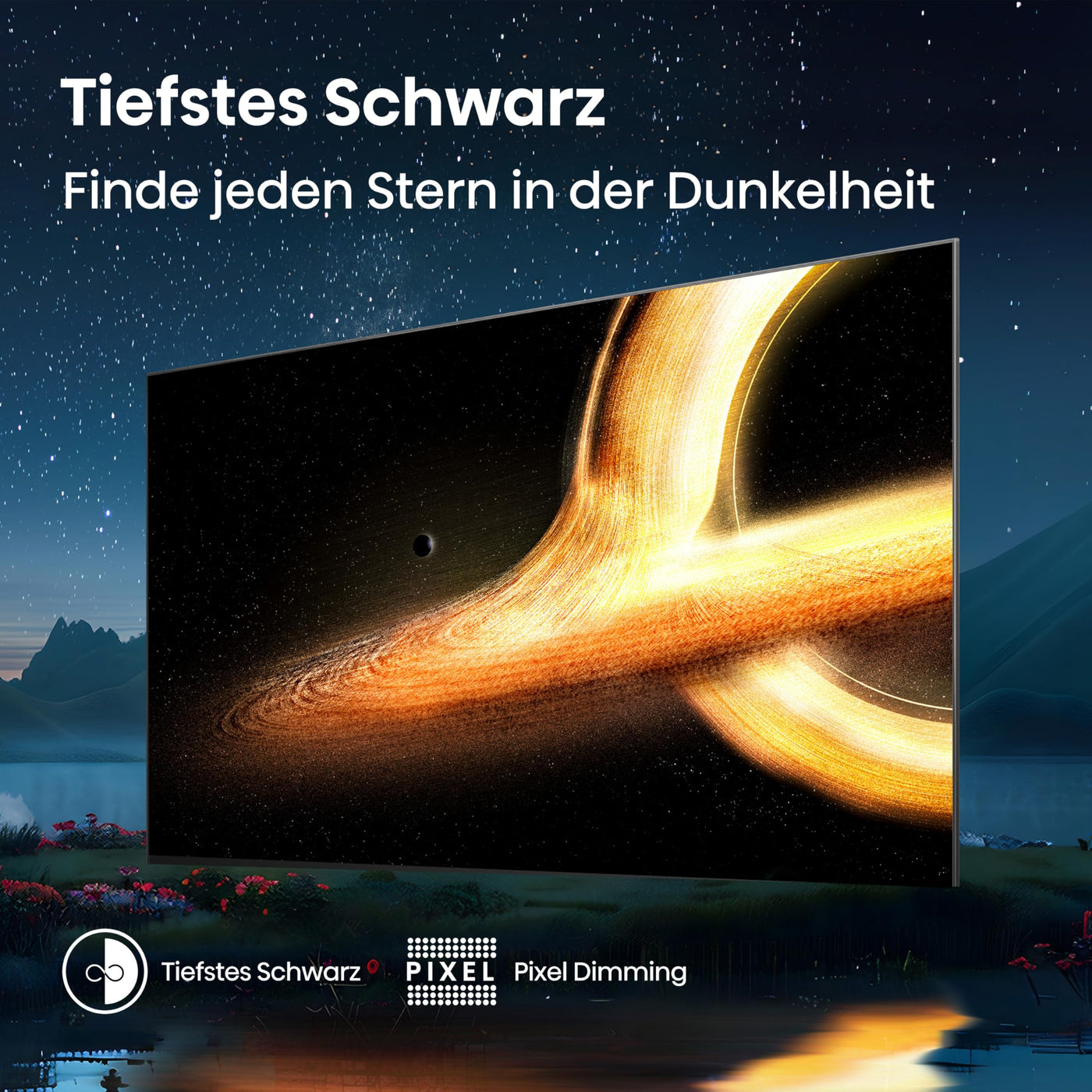 Hisense 55A85Q 139cm (55 Zoll) Fernseher, 4K UHD OLED Smart TV,120Hz, HDMI 2.1, Game Mode Pro, AMD FreeSync Premium, Dolby Vision IQ & Atmos, Bluetooth, Alexa Built-in, Schwarz, [2025]