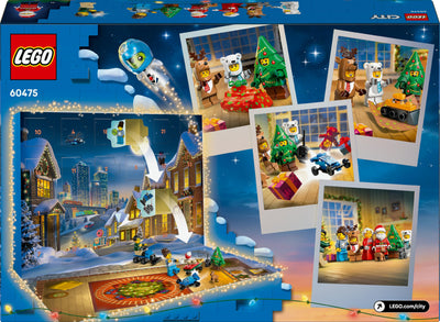LEGO City Adventskalender 2025 - Weihnachten Spielzeug mit 24 Überraschungen - Zug, Auto & Traktor sowie 7 Minifiguren - Kalender zum Bauen - Geschenk für Jungen und Mädchen ab 5 Jahren – 60475