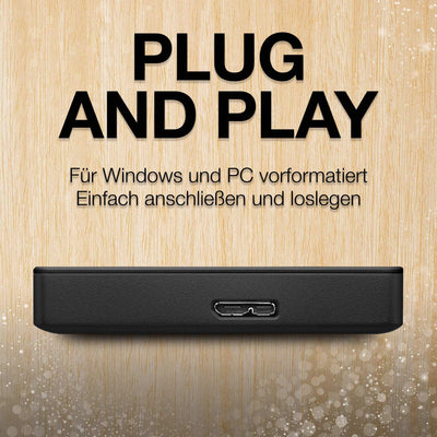 Seagate Portable Drive 1TB tragbare externe Festplatte, 2.5 Zoll, USB 3.0, inkl. 2 Jahre Datenrettungsdienst, Modellnr.: STGX1000400
