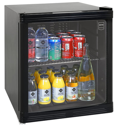 METRO Professional Minibar GPC1046, Edelstahl/Glas, 46 L, schwarz
