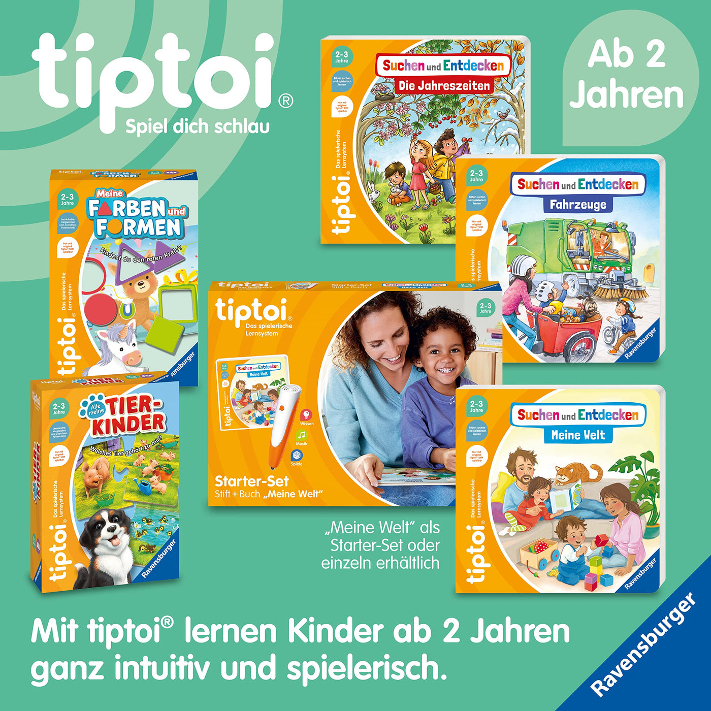 Ravensburger tiptoi Starter-Set 00112: Stift und Bilderbuch Suchen und Entdecken Meine Welt - Lernspiele für Kinder ab 2 Jahren - Spielzeug ab 2 Jahre