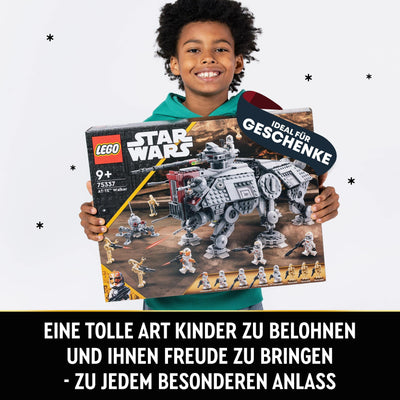 LEGO Star Wars 75337 at-TE Walker Spielzeug mit 3 Minifiguren aus dem 212. Klon-Trupp, Zwergspinne und Battle Droid Figuren – Geschenk für Jungs ab 9 Jahren und Fans von Die Rache der Sith