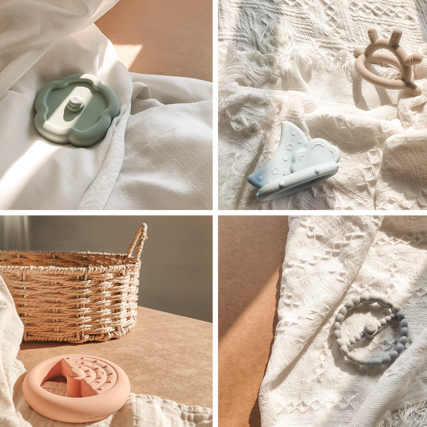 Moonkie Stapelturm für Stapelspiel, Baby Stapelspielzeug mit Ringen, Beißspielzeug Pädagogisches Lernen Stapelring Spielzeug für Babys, 7-teiliges Set