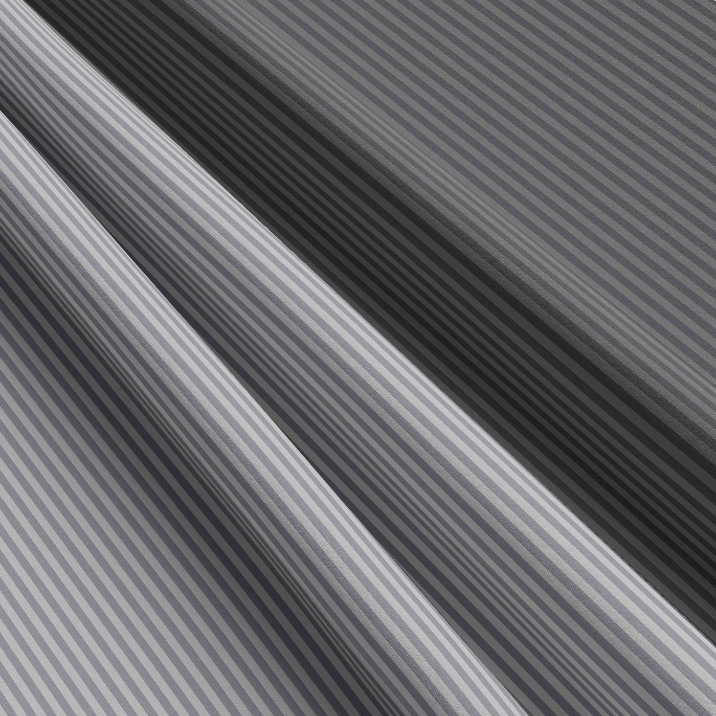 Leonado Vicenti Bettwäsche Baumwolle 135x200 Silber Grau Gestreift Set Schlafzimmer Garnitur Wendebettwäsche Bezug Decke mit Reißverschluss