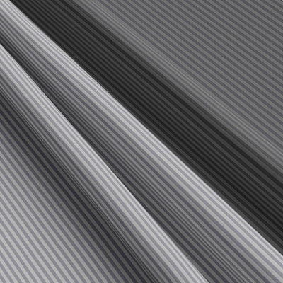 Leonado Vicenti Bettwäsche Baumwolle 135x200 Silber Grau Gestreift Set Schlafzimmer Garnitur Wendebettwäsche Bezug Decke mit Reißverschluss