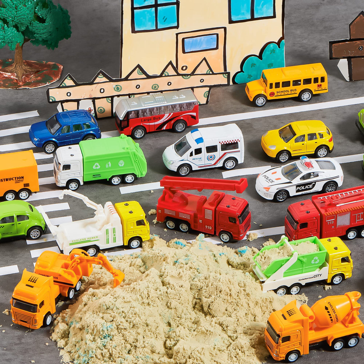 JOYIN 20 Stück Metall Zurückziehen Mini Spielzeugautos, Mini Die Cast Spielzeugautos Set, Pull Back Autos für Kleinkinder Mädchen Jungen Spielzeug