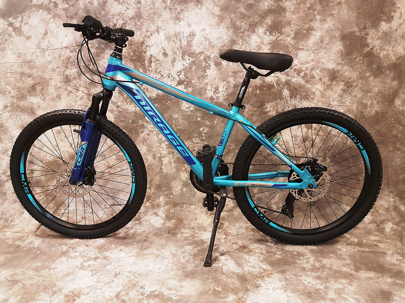 26 Zoll Aluminium Mountainbike Mirage Gefedert, 21-Gang Daumenklickkettenschaltung, Scheibenbremsen NEU 2667-Türkis Bitte BEACHTEN AB 155 cm KÖPERGRÖSSE GEEIGNET !!!!!!!