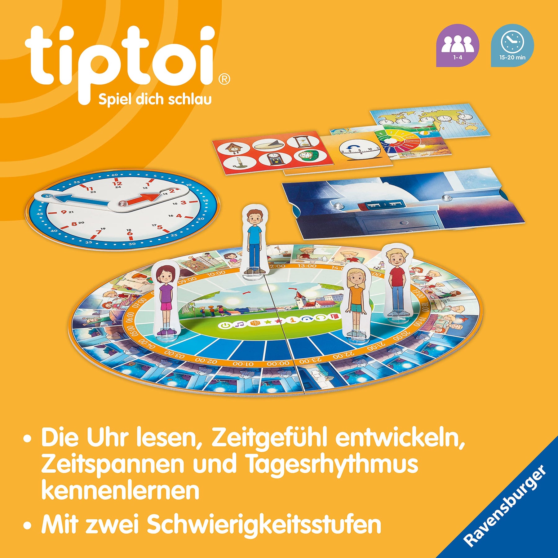 spielzeug zum lernen Ravensburger tiptoi® Spiel 00126 - Wir Lernen die Uhr - interaktives L