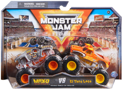 Monster Jam - Original Zweier-Pack mit Max-D und EL Toro Loco - authentischen Monster Trucks im Maßstab 1:64