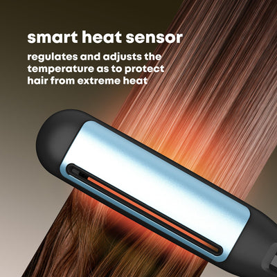 REVAMP Hydro Shield X Shine Keramik-Haarglätter – Lange Platten für schnelles Styling, Glätten, Smart-Sensor-Hitzeschutz, 4 Ionendüsen – Professionelles Haarglätteisen in Salonqualität