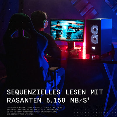 WD_BLACK SN770 NVMe SSD 2 TB (High-Performance, Gaming, PCIe Gen4, M.2 2280, Lesen 5.150 MB/s, Schreiben 4.850 MB/s) Schwarz