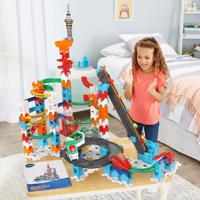 VTech Marble Rush – Super Sky Tower Set XL300 E – Interaktives Kugelbahn-Set – Für Kinder von 4-12 Jahren