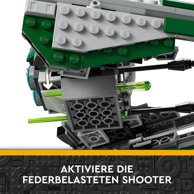 LEGO 75360 Star Wars Yodas Jedi Starfighter Bauspielzeug, Clone Wars Fahrzeug-Set mit Meister Yoda-Minifigur, Lichtschwert und Droide R2-D2-Figur