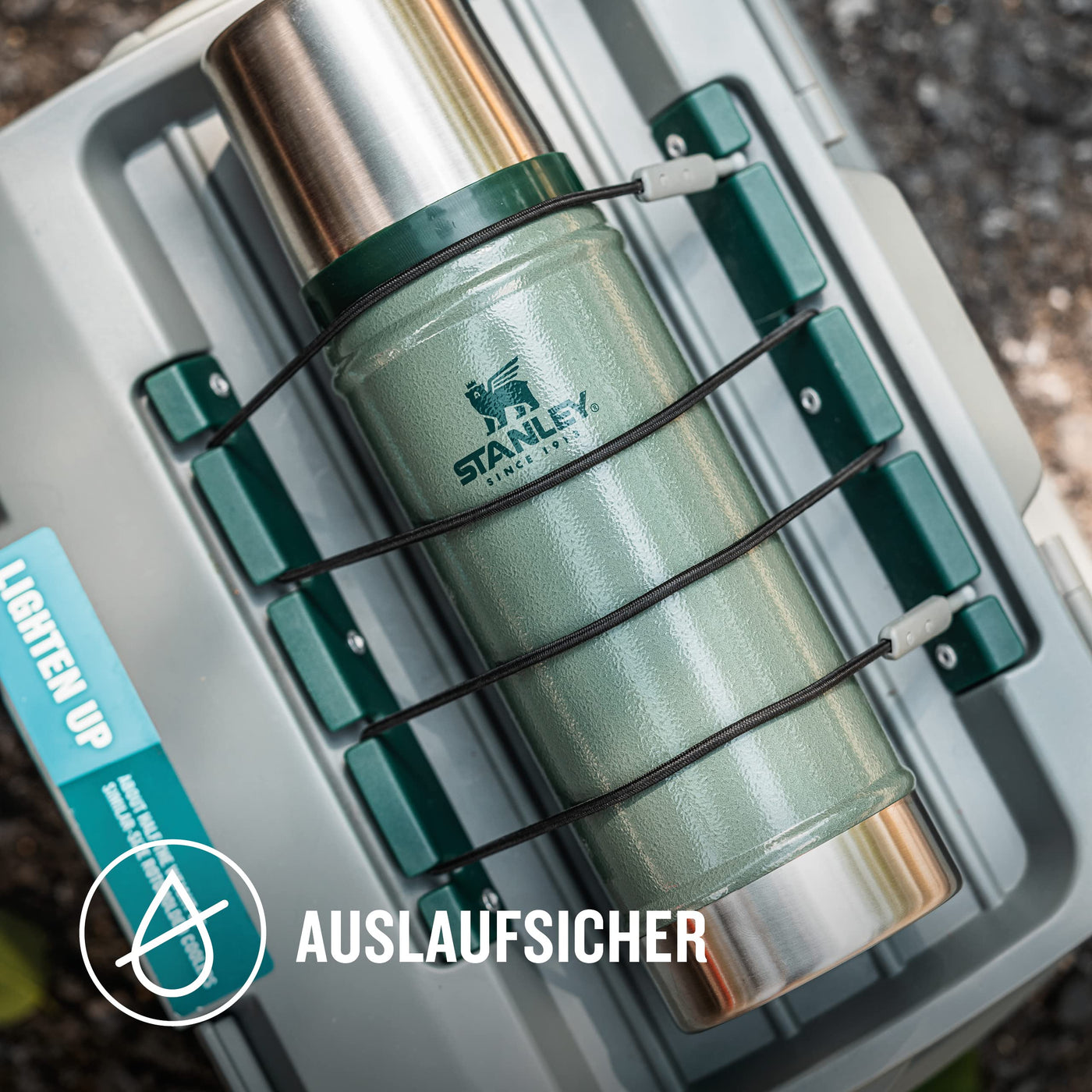 Stanley Classic Legendary Thermosflasche 473 ml - Thermos Hält 15 Stunden Heiß oder Kalt - Edelstahl Thermoskanne - BPA-Frei - Spülmaschinenfest - Hammertone Green