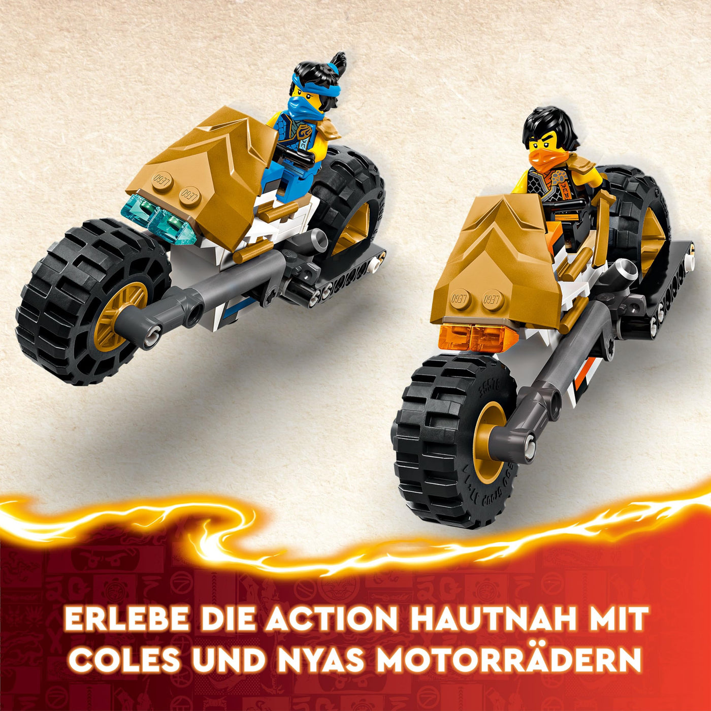 LEGO NINJAGO Kombi-Raupe des Ninja-Teams, 4-in-1-Set mit Gleiter, Rennauto und 2 Motorrädern und 6 Minifiguren, Geschenk für Jungen und Mädchen, Ninja-Spielzeug 71820