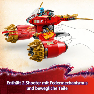 LEGO NINJAGO Kais Sturmreiter-Mech - Fliegendes Motorrad Spielzeug mit 3 Minifiguren - Mech mit beweglichem Kopf, Armen und Beinen - Bauspielzeug - Geschenk für Jungen & Mädchen ab 7 Jahren 71830