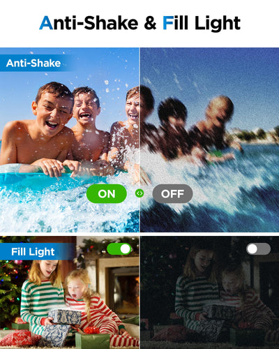 64GB Digitalkamera Kinder Fotokamera: 48MP Anti-Shake Kinderkamera Foto, Vlogging Fotoapparat für YouTube 16X Digital Zoom Appareil Foto Serienaufnahme Selfie Kompaktkamera für Fotografie