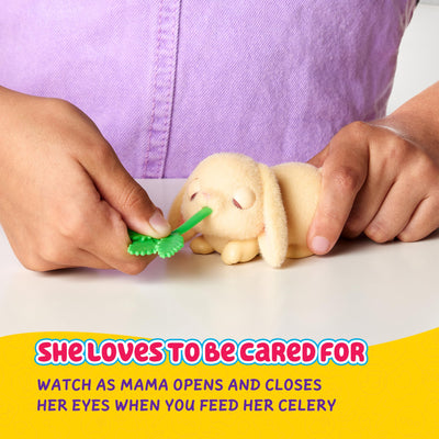 Little Live Pets Mama Surprise Mini Hasen-Spielset Lil' Bunny; die Hasen-Mama bekommt 2,3 oder 4 Babys, Mama Surprise im Miniformat, wiederholbares Spielemuster