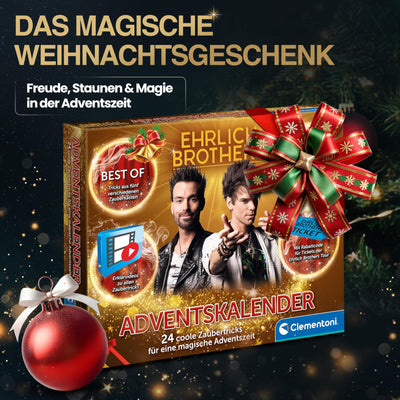 Ehrlich Brothers Adventskalender 2025 - Weihnachtskalender der Magie mit 24 Zaubertricks für Kinder ab 7 Jahren von Clementoni 59407