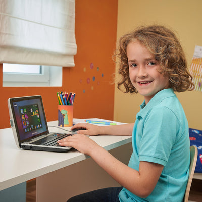 Vtech Genio Lernlaptop XL – Lerncomputer mit großen 7"-LCD-Bildschirm mit Internetzugang, Textprogramm und vielen Lerninhalten – Für Kinder von 5-12 Jahren