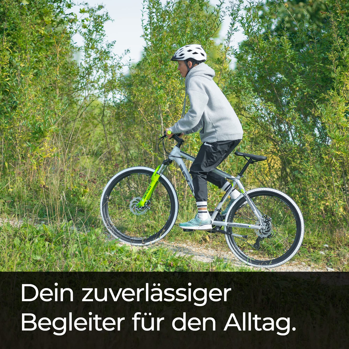 ZÜNDAPP Mountainbike 650B Hardtail MTB 27,5 Zoll FX27 Fahrrad 21 Gänge Shimano (grau, 48 cm)