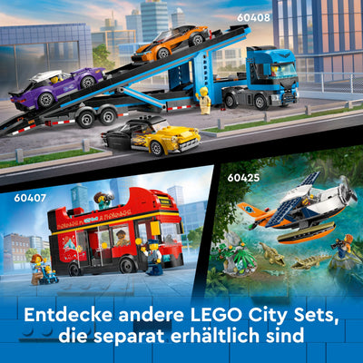 LEGO City Achterbahn mit Roboter-Mech, Spielzeug-Vergnügungspark, Spielset für Jungen und Mädchen ab 8 Jahren, Geschenk für kreative Kinder 60421