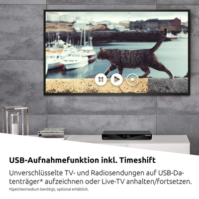 TechniSat TECHNISTAR K4 ISIO - Kabel-Receiver mit vierfach-Tuner (HDTV, HDMI, USB, DVRready, ISIO-Internetfunkion, HbbTV, PiP, PaP, DVB-IP-Multicast, Conax CSP, Fernbedienung) schwarz