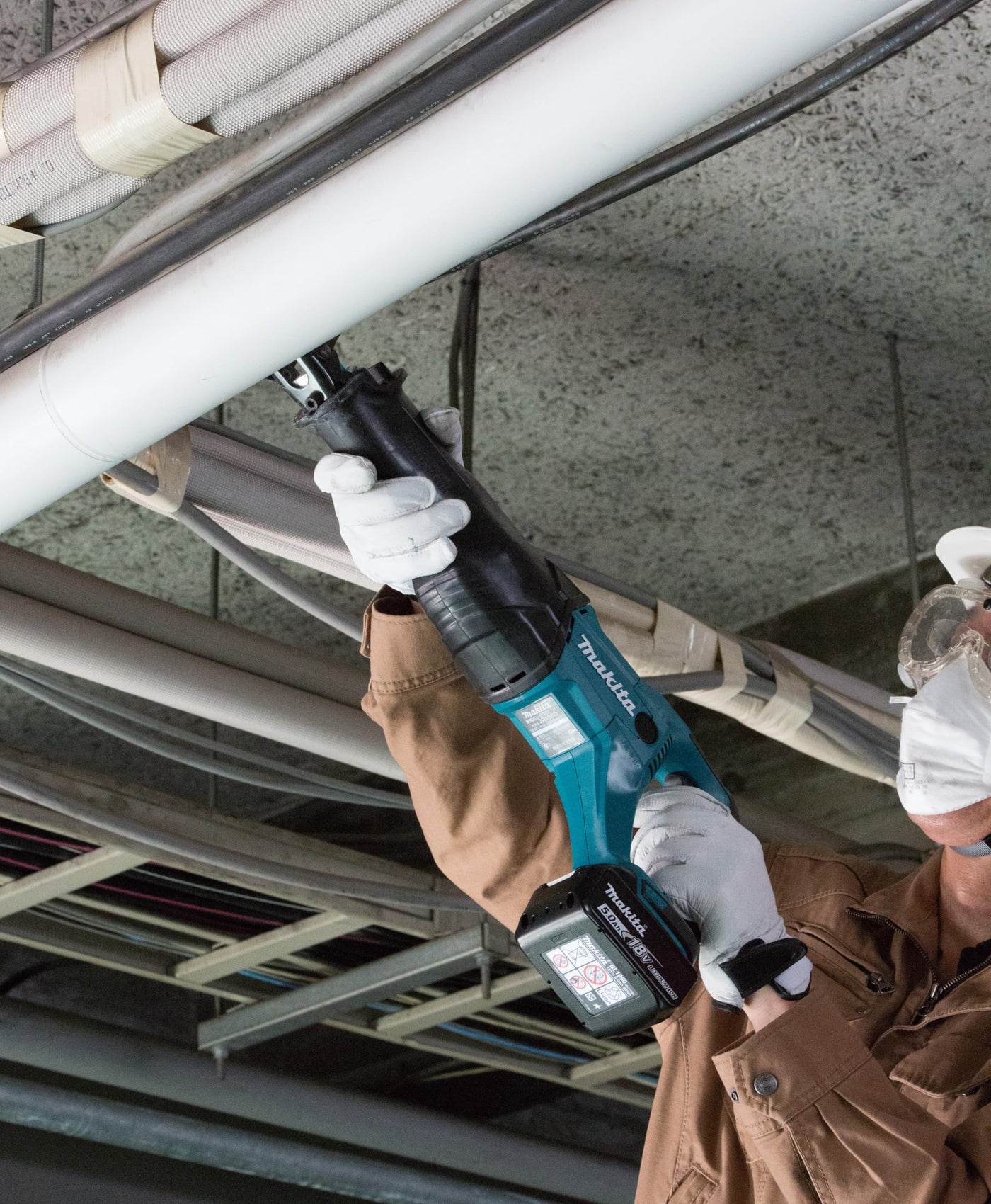 Makita DJR186ZK Akku-Reciprosäge 18 V im Transportkoffer (ohne Akku, ohne Ladegerät), Türkis;schwarz, ohne Ladgerät im Transportkoffer