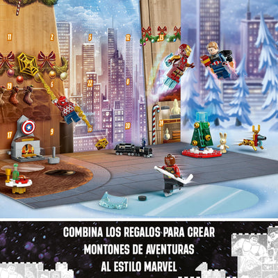 LEGO 76267 Marvel Avengers Adventskalender 2023, Weihnachtskalender mit 24 Geschenken inkl. Captain America, Spider-Man, Iron Man und weiteren Superhelden-Minifiguren, Weihnachts- und Advents-Geschenk