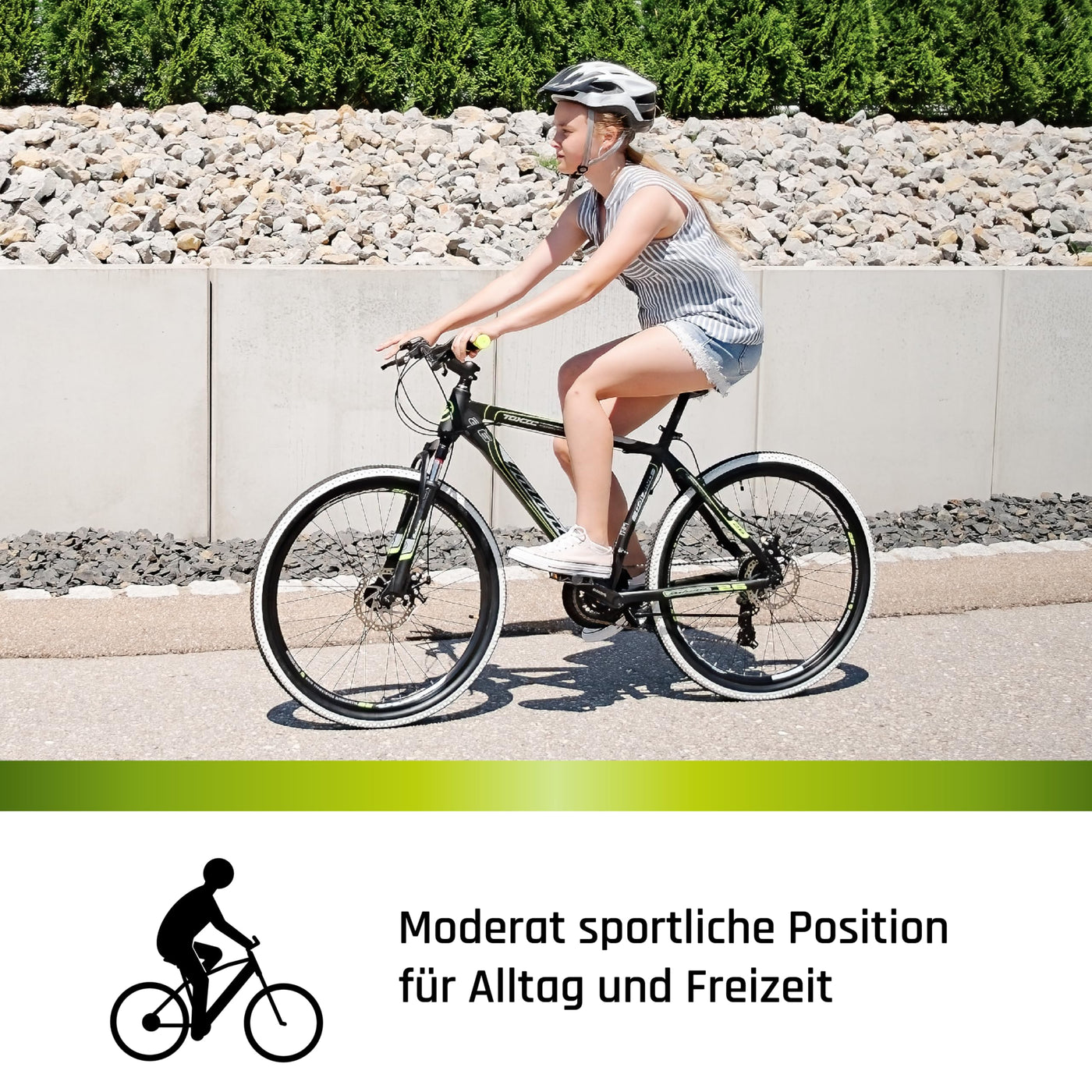 Galano Toxic Mountainbike 26 Zoll ab 145 cm für Damen Herren Mädchen Jungen mit 21 Gang, Federgabel und Scheibenbremse Fahrrad MTB Hardtail Unisex (schwarz/blau, 36 cm)